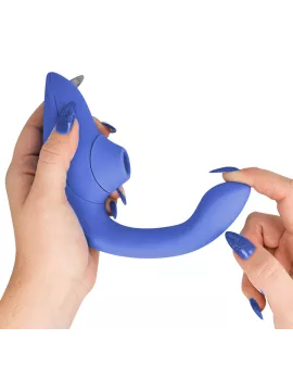 WOMANIZER - BLEND RABBIT VIBRATOR STIMULATOR VIBRANT BLUE