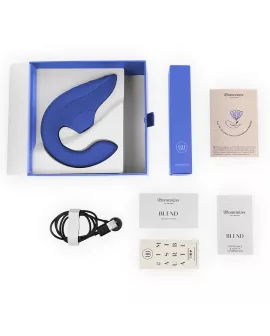 WOMANIZER - BLEND RABBIT VIBRATOR STIMULATOR VIBRANT BLUE