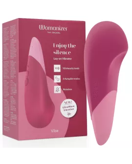 WOMANIZER - VIBE LAY-ON SILENT VIBRATOR DUSKY PINK