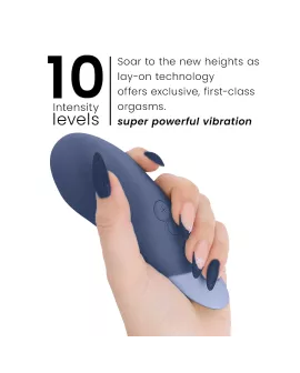 WOMANIZER - VIBE LAY-ON SILENT VIBRATOR DUNKELBLAU