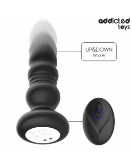 ADDICTED TOYS – ROTIERENDER VIBRIERENDER ANALPLUG MIT LED-LICHT UND FERNBEDIENUNG
