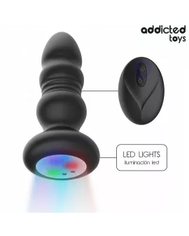 ADDICTED TOYS – ROTIERENDER VIBRIERENDER ANALPLUG MIT LED-LICHT UND FERNBEDIENUNG