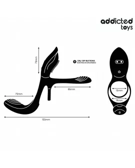 ADDICTED TOYS - DOBLE ANILLO PARA EL PENE CON ESTIMULADOR DE CLÍTORIS