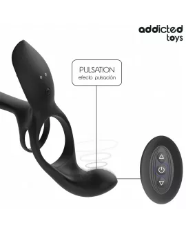 ADDICTED TOYS - DOBLE ANILLO PARA EL PENE CON ESTIMULADOR DE CLÍTORIS