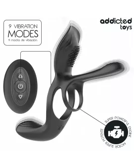 ADDICTED TOYS - DOBLE ANILLO PARA EL PENE CON ESTIMULADOR DE CLÍTORIS