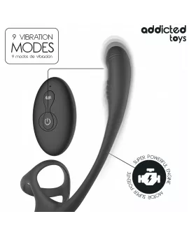 ADDICTED TOYS – ANALPLUG MIT VIBRATION, 360°-WELLUNG UND HODENSTIMULATOR