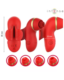 INTENSE - PATTY-STIMULATOR MIT 4 AUFSÄTZEN, SAUG-, KLETTER-, KITZEL- UND LECKFUNKTION