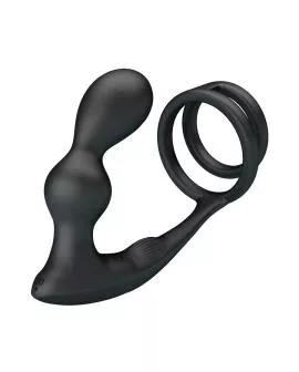 MR PLAY - VIBRIERENDER ANALPLUG MIT PENISRING UND FERNBEDIENUNG