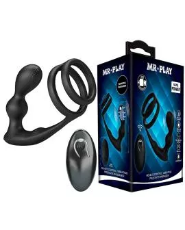 MR PLAY - VIBRIERENDER ANALPLUG MIT PENISRING UND FERNBEDIENUNG