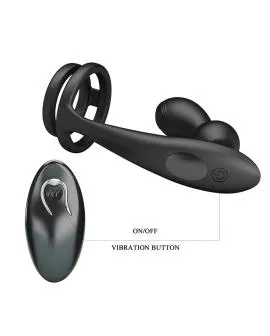 MR PLAY - VIBRIERENDER ANALPLUG MIT PENISRING UND FERNBEDIENUNG