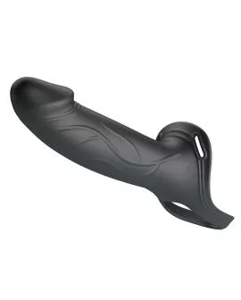 PRETTY LOVE - LANDON BLACK VIBRATING STRAP-ON