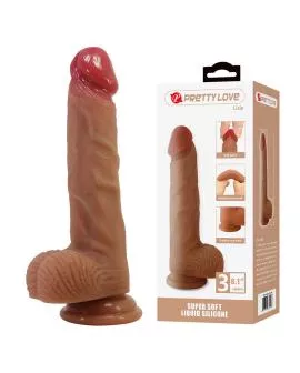 PRETTY LOVE - LISLE REALISTISCHER DILDO MIT SAUGNAPF 20,6 CM -Ø- 4,2 CM