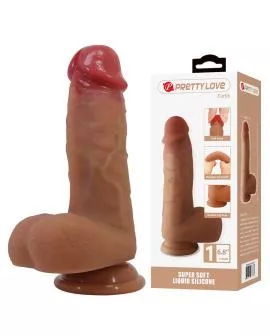 PRETTY LOVE - CURTIS REALISTISCHER DILDO MIT SAUGNAPF 17,3 CM -Ø- 4,2 CM