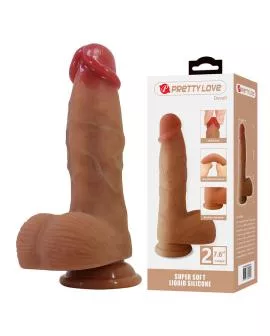 PRETTY LOVE - DUVALL REALISTISCHER DILDO MIT SAUGNAPF 19,3 CM -Ø- 4,5 CM