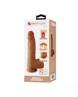 PRETTY LOVE - DUVALL REALISTISCHER DILDO MIT SAUGNAPF 19,3 CM -Ø- 4,5 CM