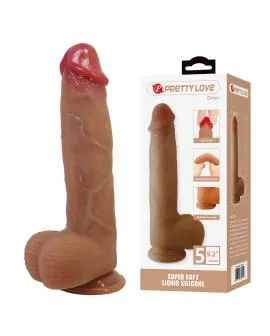 PRETTY LOVE - ORTON REALISTISCHER DILDO MIT SAUGNAPF 23,5 CM -Ø- 4,9 CM
