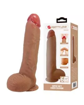 PRETTY LOVE - MENDEL REALISTISCHER DILDO MIT SAUGNAPF 25,5 CM -Ø- 5,6 CM