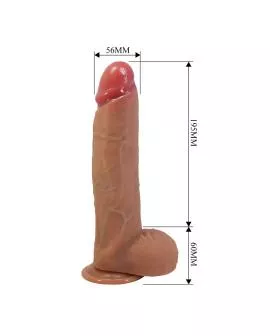 PRETTY LOVE - MENDEL REALISTISCHER DILDO MIT SAUGNAPF 25,5 CM -Ø- 5,6 CM