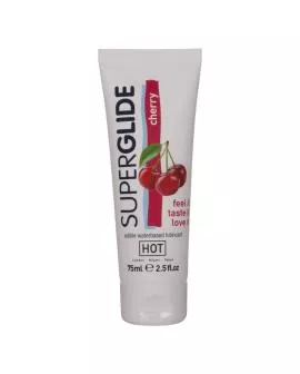 HOT - SUPERGLIDE ESSBARES GLEITMITTEL AUF WASSERBASIS KIRSCHE 75 ML