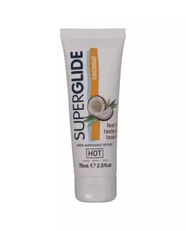 HOT - SUPERGLIDE ESSBARES GLEITMITTEL AUF WASSERBASIS, KOKOSNUSS, 75 ML