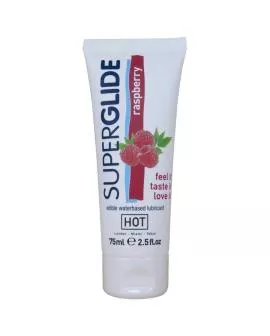 HOT - SUPERGLIDE ESSBARER GLEITMITTEL AUF WASSERBASIS, HIMBEERE, 75 ML