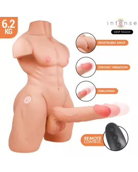 INTENSE DEEP TOUCH - MARTY-TORSO MIT ANUS UND REALISTISCHEM DILDO MIT DRUCK- UND VIBRATIONSMÖGLICHKEITEN, FERNBEDIENUNG, 6,2 KG