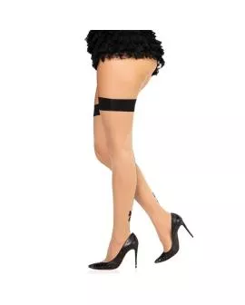 LEG AVENUE - 1963 SPANDEX-STRÜMPFE MIT NÄHTEN IM HINTERTEIL, SCHWARZ - EINHEITSGRÖSSE