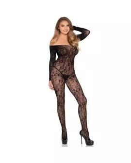 LEG AVENUE - 89366 SPITZEN-DESSOUS-BODYSTOCKING, SCHWARZ - EINHEITSGRÖSSE