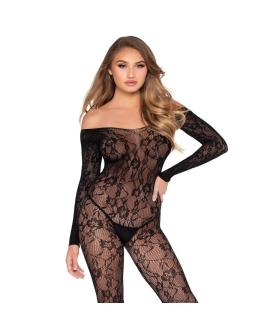 LEG AVENUE - 89366 SPITZEN-DESSOUS-BODYSTOCKING, SCHWARZ - EINHEITSGRÖSSE