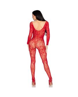 LEG AVENUE - 89366 SPITZEN-DESSOUS-BODYSTOCKING, ROT - EINHEITSGRÖSSE