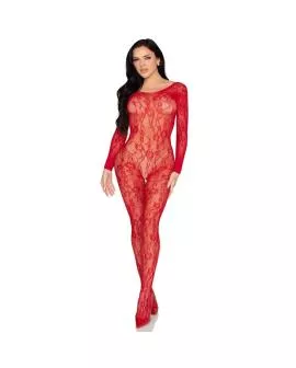 LEG AVENUE - 89366 SPITZEN-DESSOUS-BODYSTOCKING, ROT - EINHEITSGRÖSSE