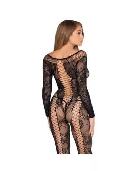 LEG AVENUE - 89369 NETZ- UND SPITZEN-JUMPSUIT, SCHWARZ - EINHEITSGRÖSSE
