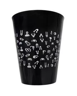 DIABLO PICANTE - SCHWARZE TASSE 500 ML MIT WEISSEN PENISSEN