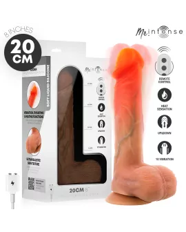 MR INTENSE - LOGAN VIBRATOR DILDO SILIKON MIT WÄRMEEFFEKT UND FERNBEDIENUNG 20 CM -Ø- 4,1 CM