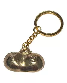 DIABLO PICANTE - GOLDENER METALL-SCHLÜSSELANHÄNGER MIT BRÜSTEN