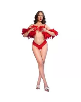 CHILIROSE - CR 4885 ROT-TANGAS MIT OFFENEM SCHRITT