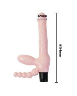 BAILE Seilloser TPR-Gurt mit Vibration und Analstimulation - 25,4 cm