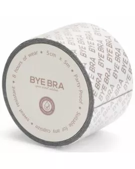 BYE-BRA - BODY TAPE DOUBLE SIDED CINTA DE DOBLE CARA NEGRO TALLA ÚNICA 5 x 500 CM