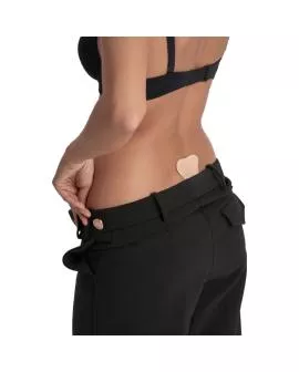 BYE-BRA - TANGA ADHESIVO ENCAJE BEIGE TALLA ÚNICA