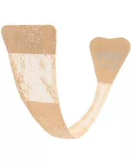 BYE-BRA - TANGA ADHESIVO ENCAJE BEIGE TALLA ÚNICA