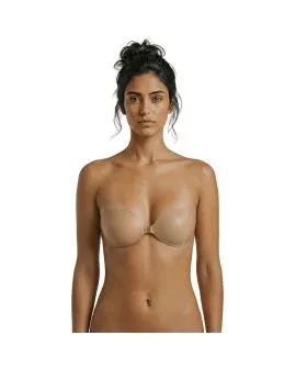 BYE-BRA - SUJETADOR PLUNGE SUPPORT BEIGE COPA  D