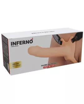 HIDDEN DESIRE - INFERNO PENIS-SLEEVE-STRAP-ON-SILIKON 18 CM