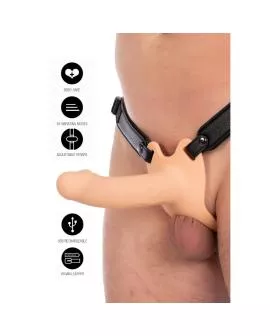 HIDDEN DESIRE - INFERNO VIBRIERENDER PENIS-SLEEVE ZUM AUFSCHNALLEN 16 CM