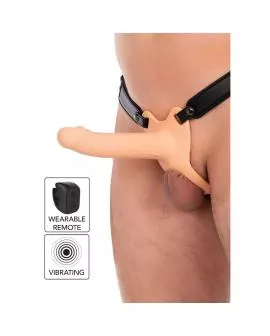 HIDDEN DESIRE - INFERNO VIBRIERENDER PENIS-SLEEVE ZUM AUFSCHNALLEN 18 CM