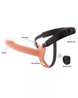 HIDDEN DESIRE - INFERNO VIBRIERENDER PENIS-SLEEVE ZUM AUFSCHNALLEN 20 CM