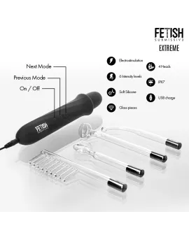 FETISH SUBMISSIVE - VIBRADOR WAND ELECTROESTIMULACIÓN ALTA FRECUENCIA