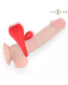 INTENSE - RUSSELL ANILLO VIBRADOR CON ESTIMULACIÓN DE CLÍTORIS ROJO