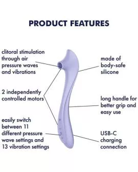 SATISFYER - EASY LOVER VIBRADOR & ESTIMULADOR AIR PULSE