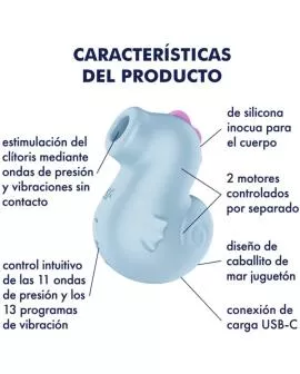 SATISFYER - SEA PONY VIBRADOR & ESTIMULADOR AIR PULSE