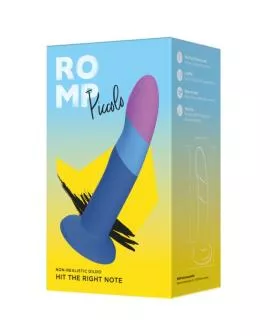 ROMP - PICCOLO SILIKONDILDO MIT DREIFARBIGEM SAUGAUFFANG 14 CM